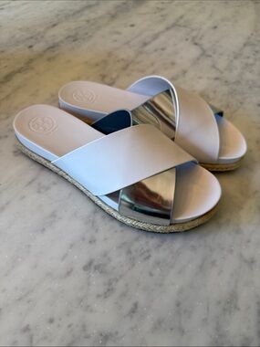 Tory Burch Crisscross Espadrille Slide Sandals